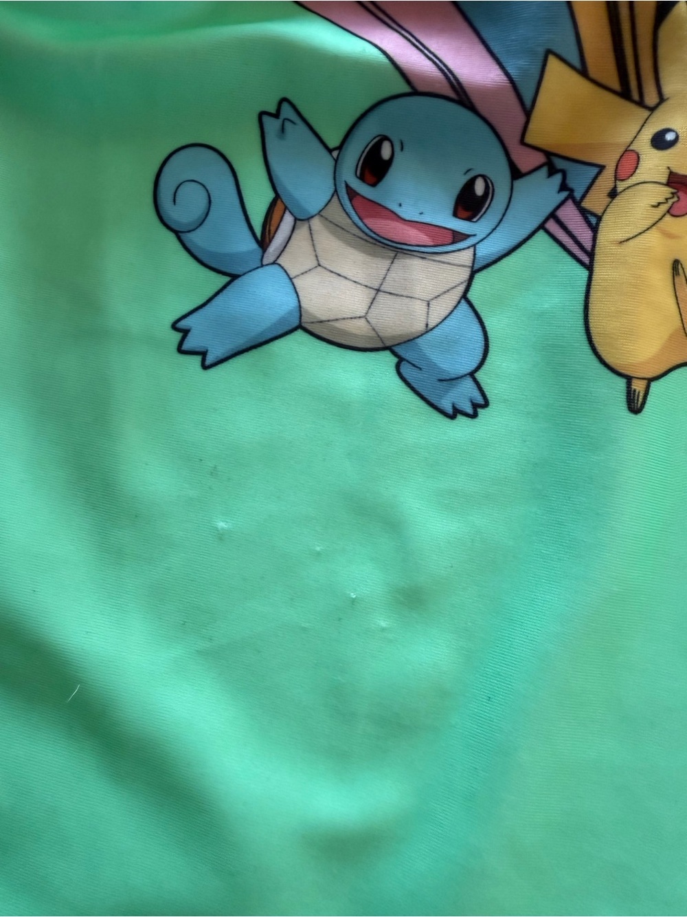 Pokemon Kids One-Piece Swim Suit in Green with Pikachu, Squirtle & Jigglypuff - Picture 5 of 7